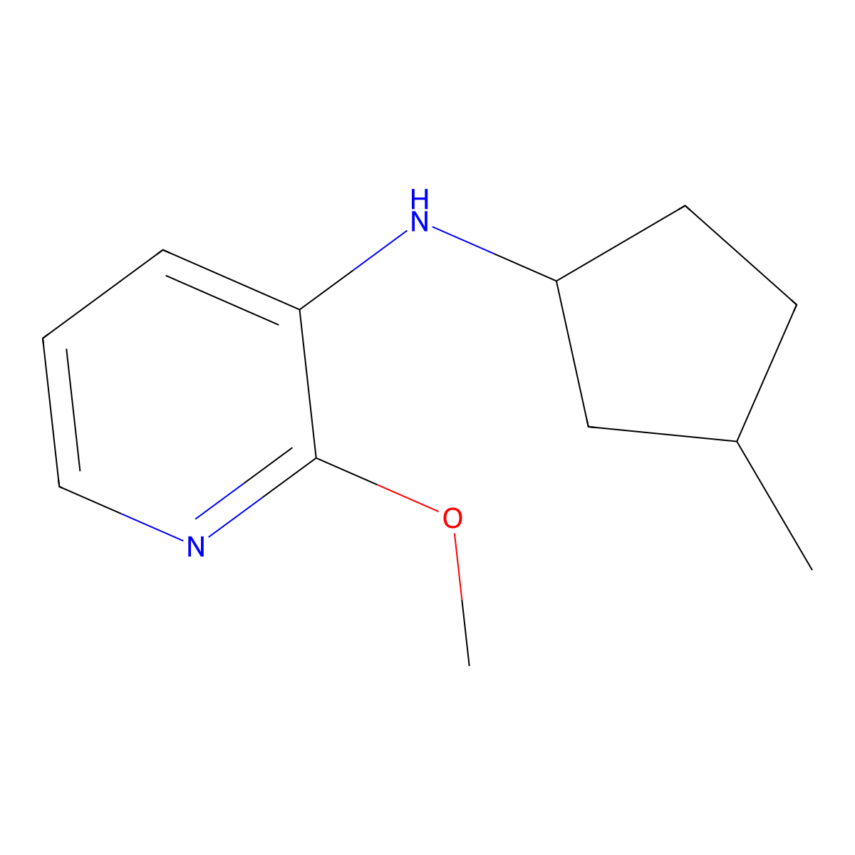 2-methoxy-N-(3-methylcyclopentyl)pyridin-3-amine molecular structure, CAS 1343175-93-8
