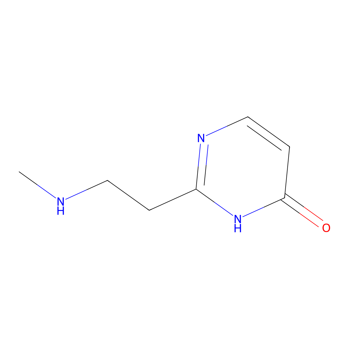 2-[2-(Methylamino)ethyl]-3,4-dihydropyrimidin-4-one molecular structure, CAS 1343177-23-0