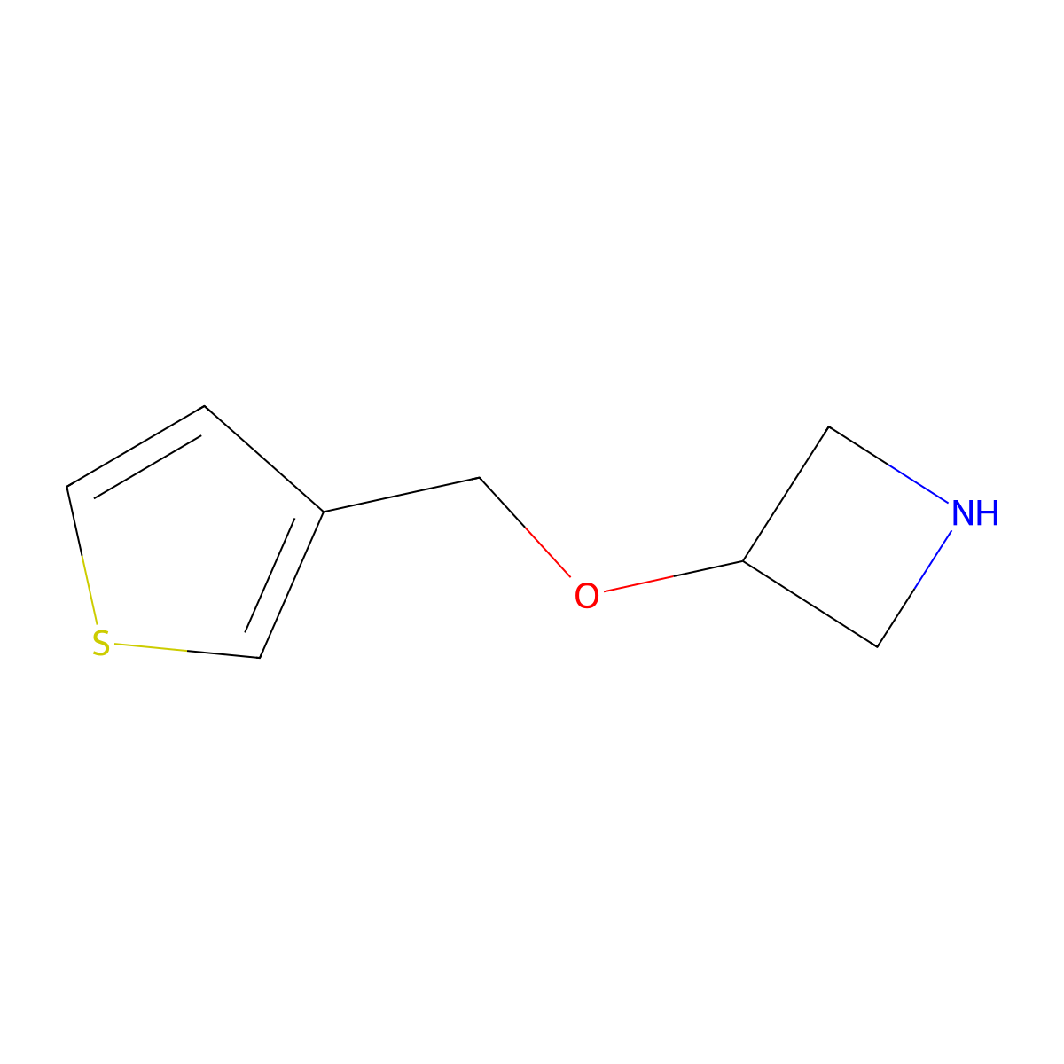 3-(Thiophen-3-ylmethoxy)azetidine molecular structure, CAS 1343181-01-0