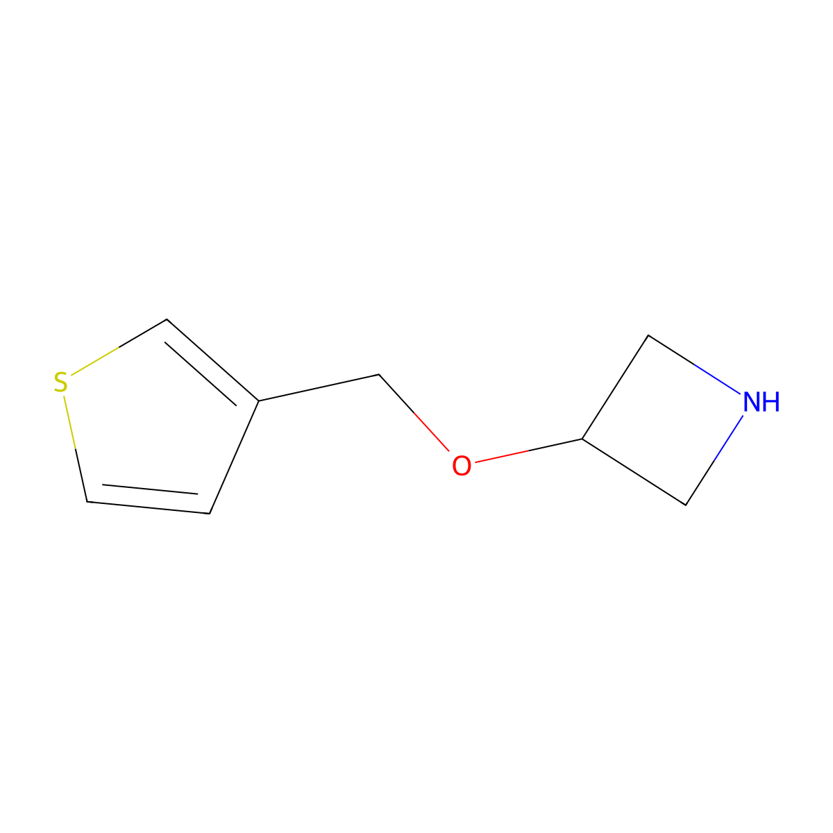 3-(Thiophen-3-ylmethoxy)azetidine molecular structure, CAS 1343181-01-0