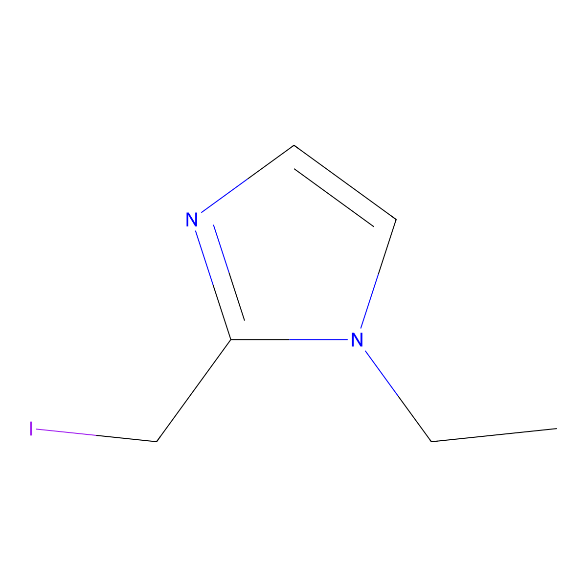 1-ethyl-2-(iodomethyl)-1H-imidazole molecular structure, CAS 1343182-17-1