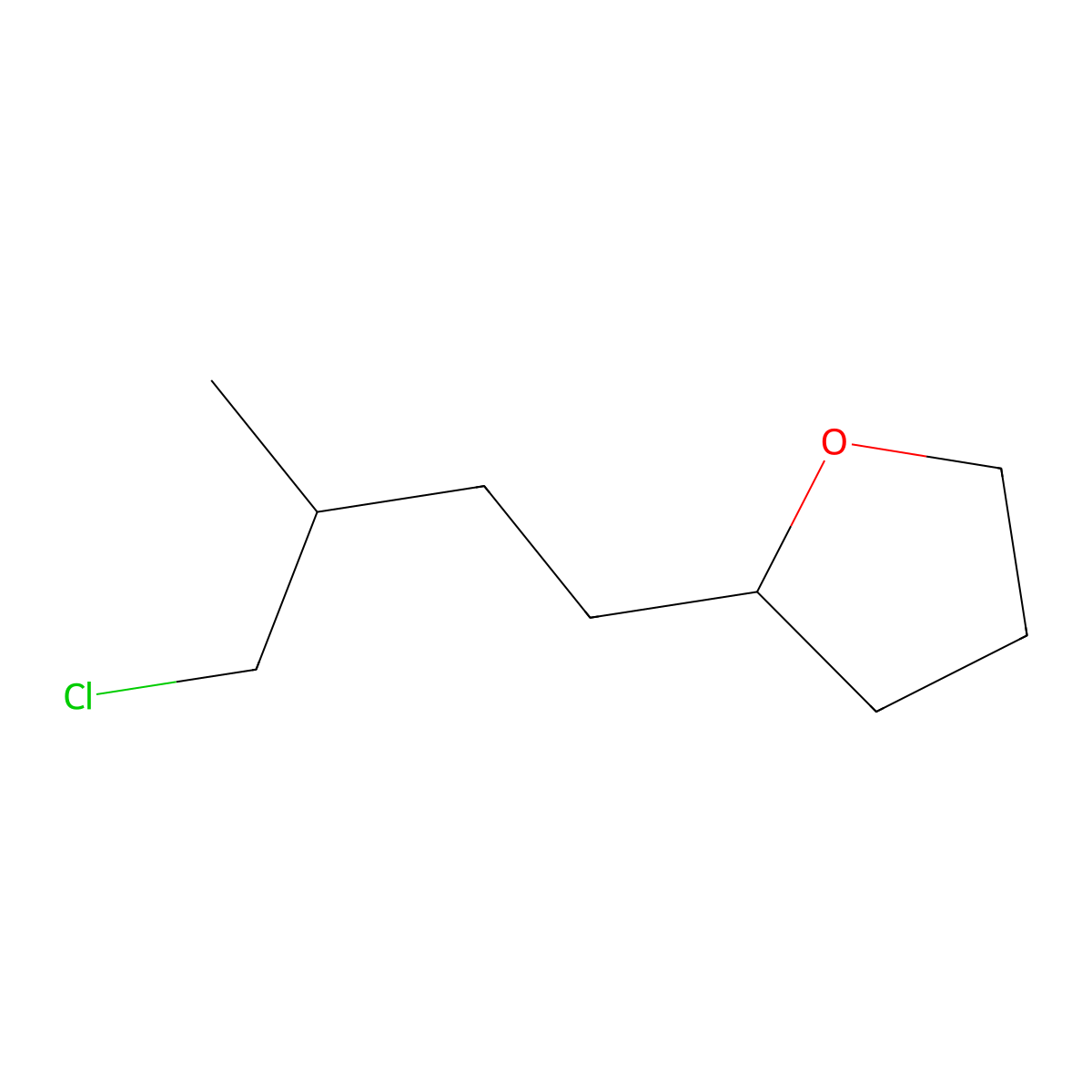 2-(4-Chloro-3-methylbutyl)oxolane molecular structure, CAS 1343183-36-7