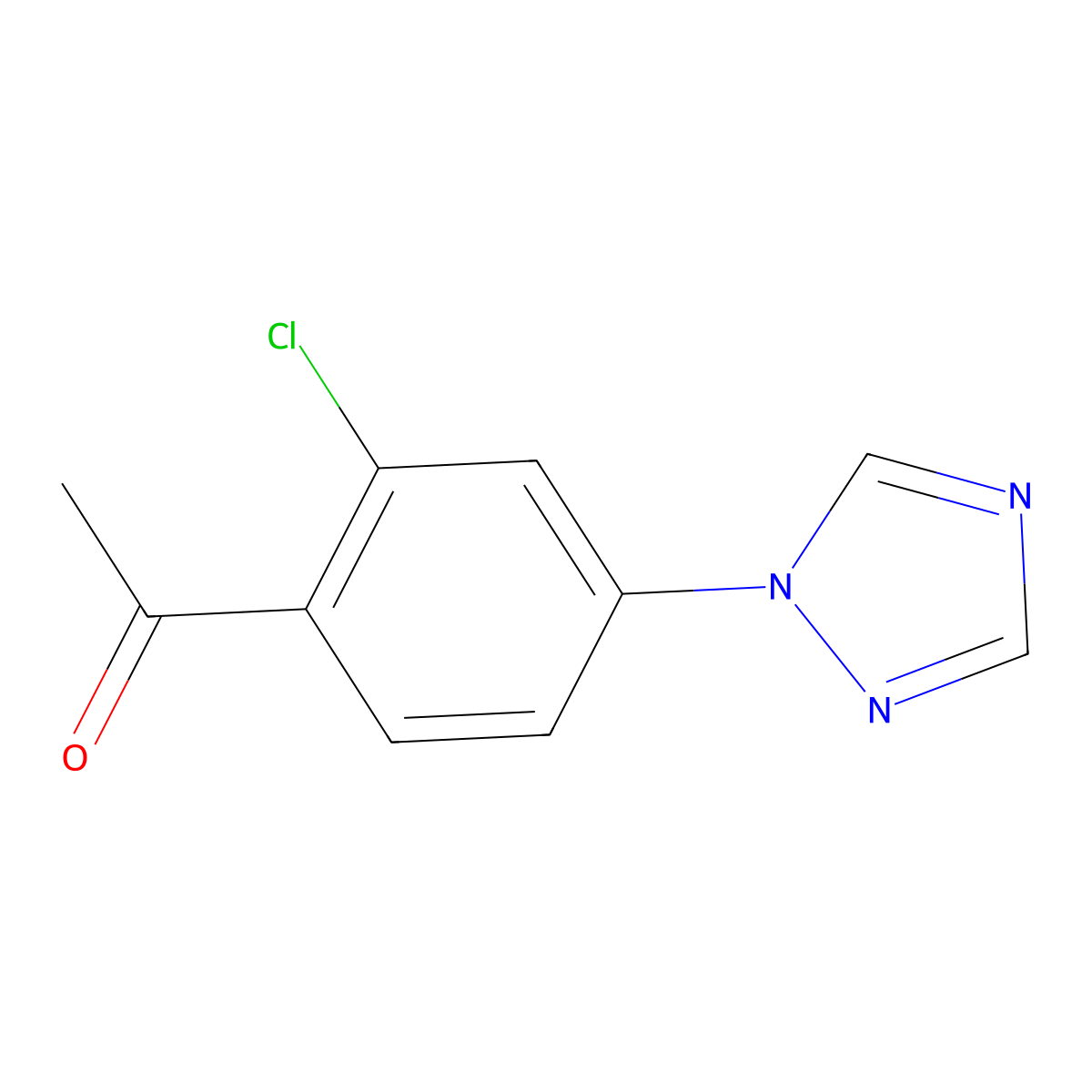 1-[2-chloro-4-(1H-1,2,4-triazol-1-yl)phenyl]ethan-1-one molecular structure, CAS 1343189-32-1