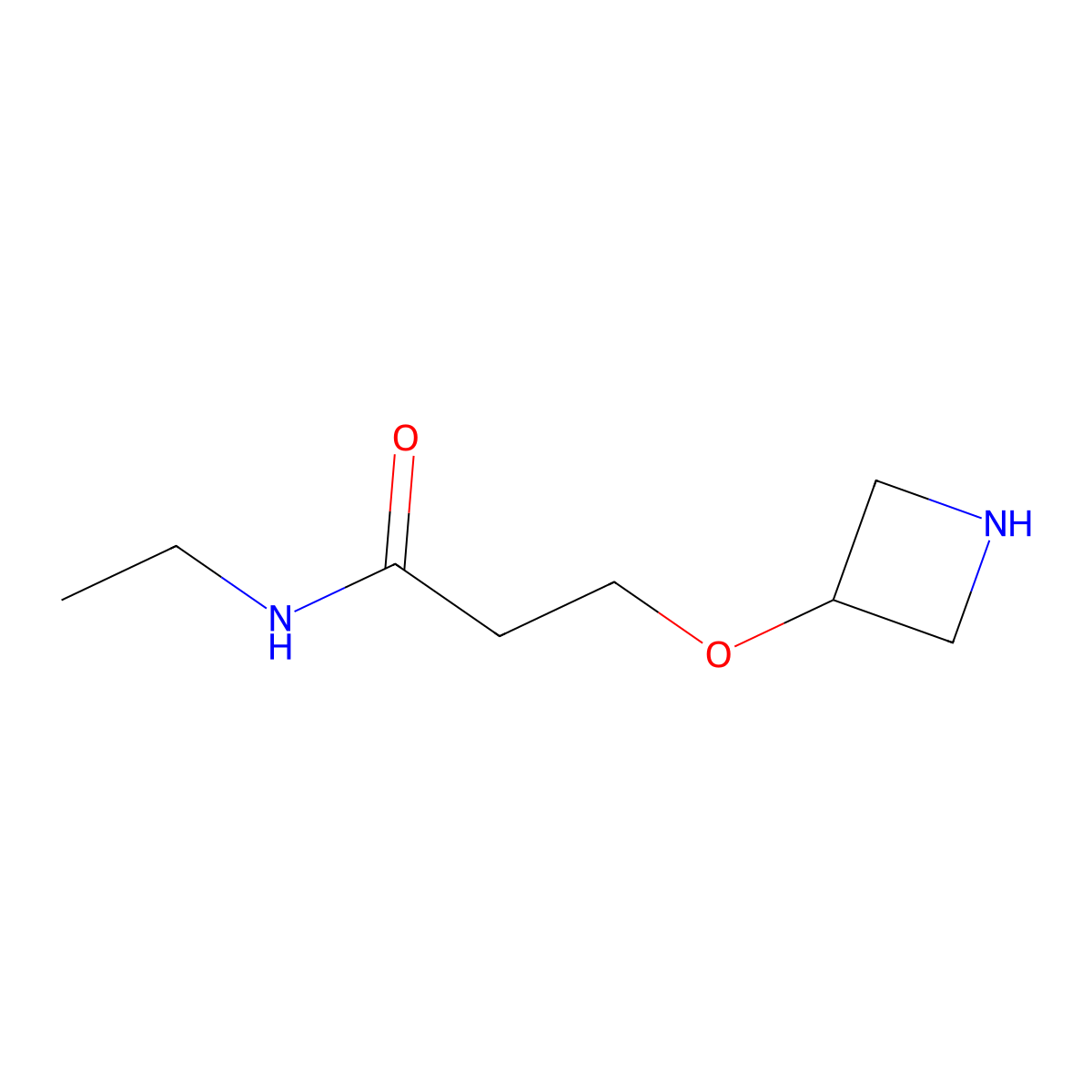 3-(azetidin-3-yloxy)-N-ethylpropanamide molecular structure, CAS 1343189-80-9