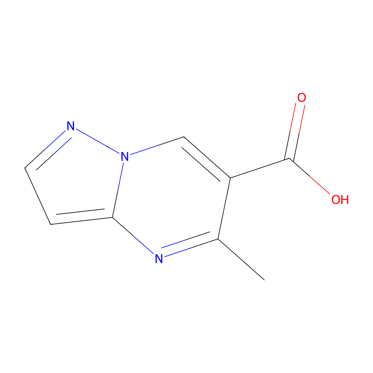 5-Methylpyrazolo[1,5-a]pyrimidine-6-carboxylic acid molecular structure, CAS 1343189-81-0