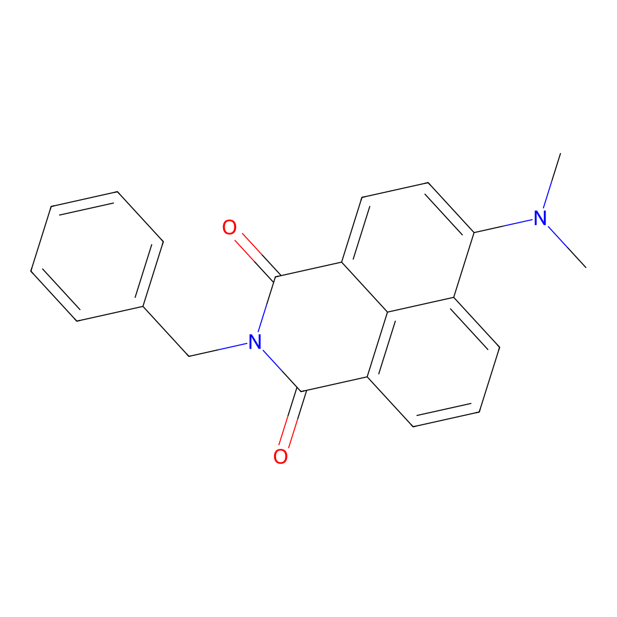 2-benzyl-6-(dimethylamino)-1H-benzo[de]isoquinoline-1,3(2H)-dione molecular structure, CAS 134319-07-6