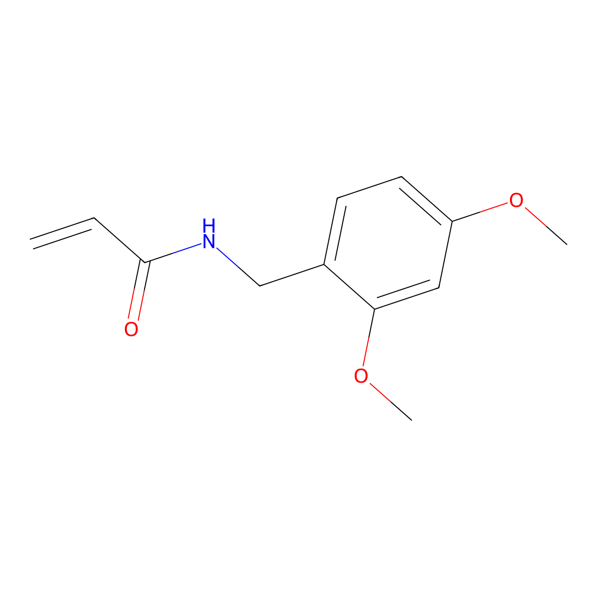 N-(2,4-Dimethoxybenzyl)acrylamide molecular structure, CAS 1343190-04-4