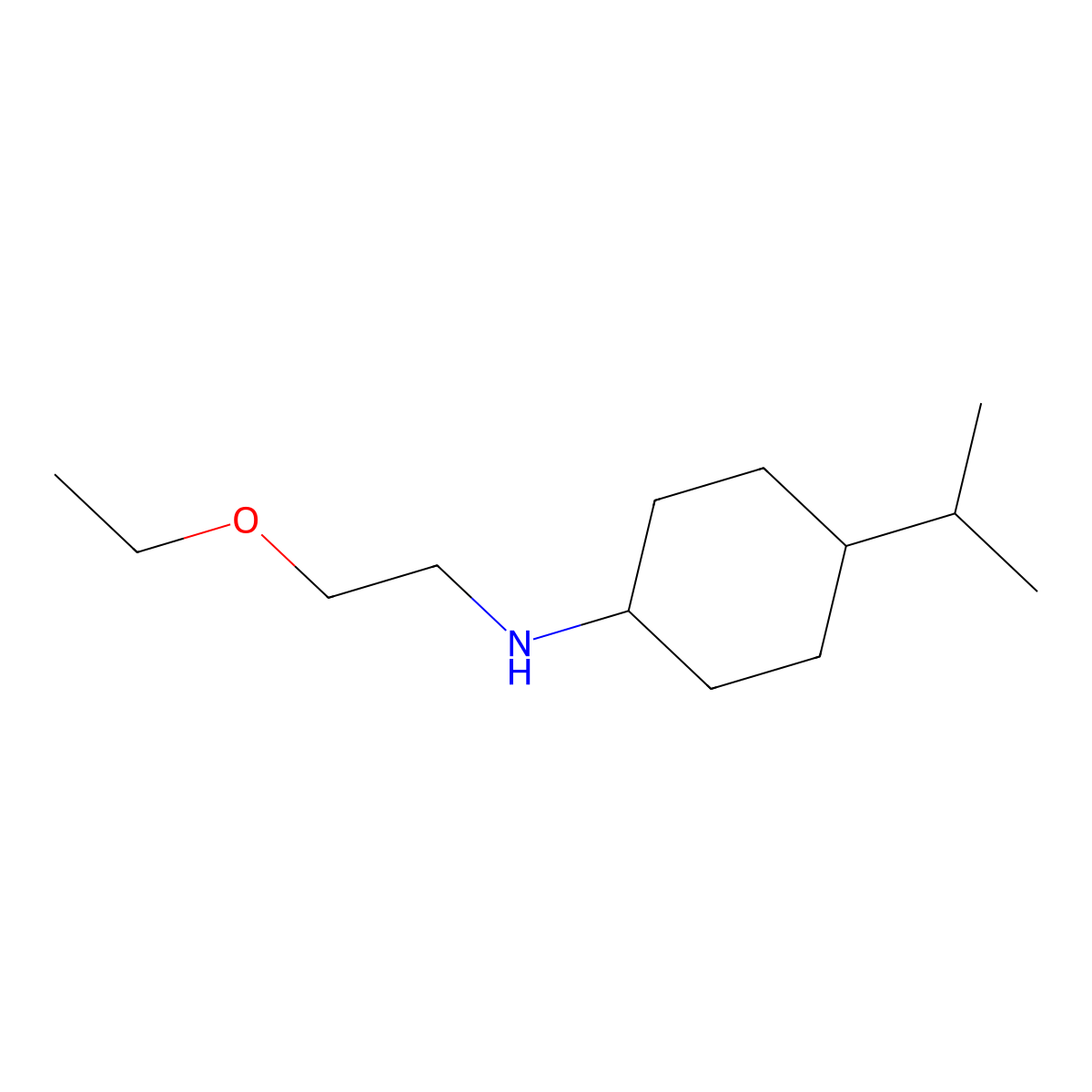 N-(2-Ethoxyethyl)-4-(propan-2-yl)cyclohexan-1-amine molecular structure, CAS 1343192-79-9