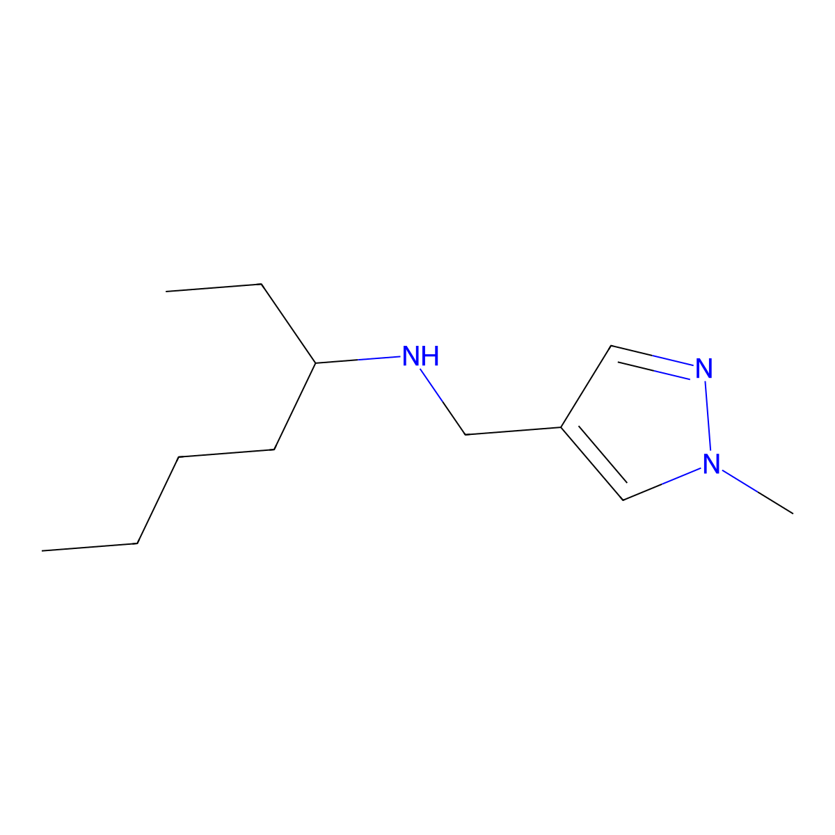 (Heptan-3-yl)[(1-methyl-1H-pyrazol-4-yl)methyl]amine molecular structure, CAS 1343192-97-1