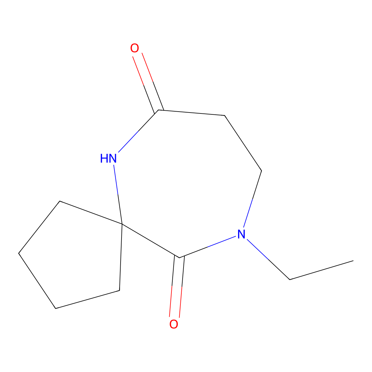 10-Ethyl-6,10-diazaspiro[4.6]undecane-7,11-dione molecular structure, CAS 1343194-11-5