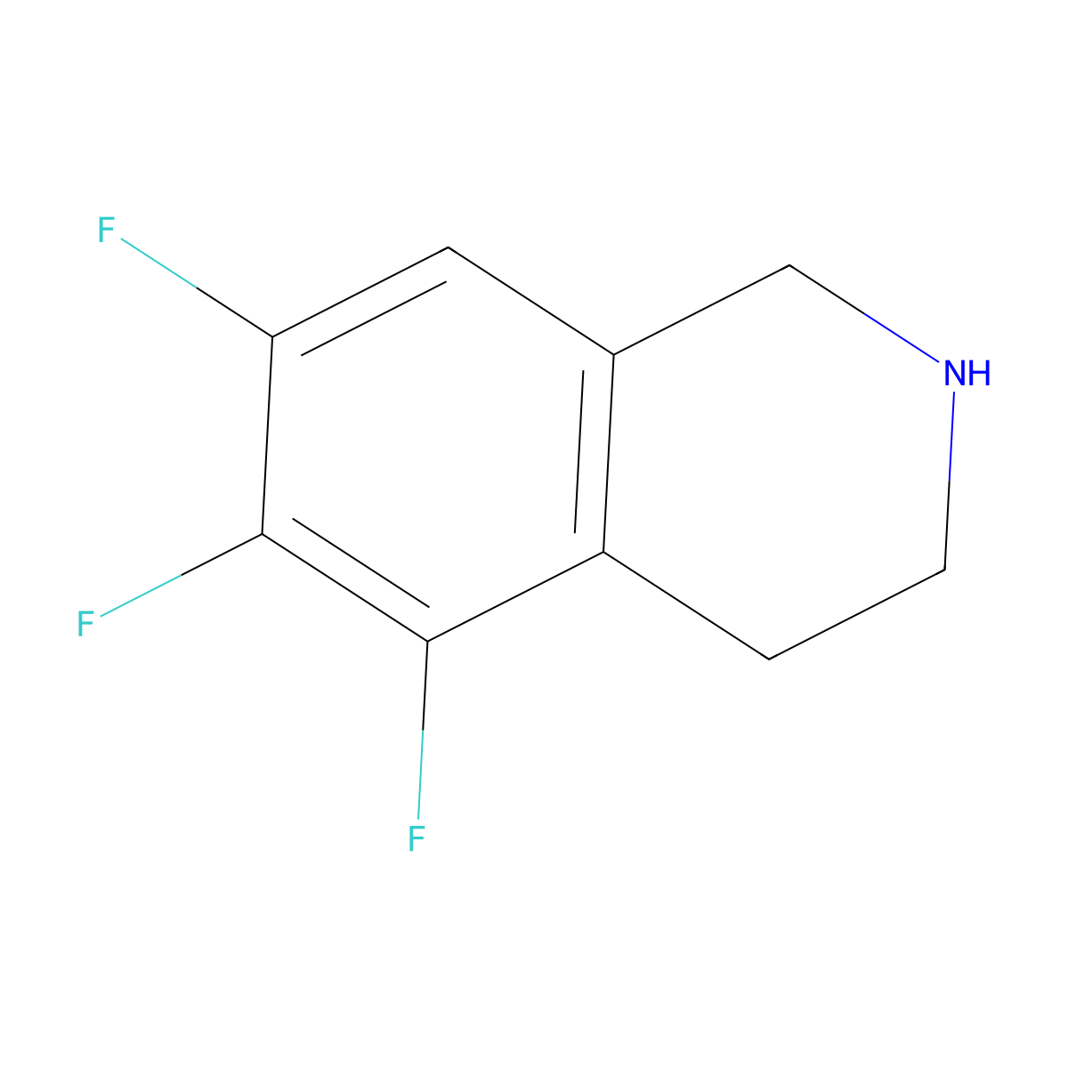 5,6,7-Trifluoro-1,2,3,4-tetrahydroisoquinoline molecular structure, CAS 1343194-21-7