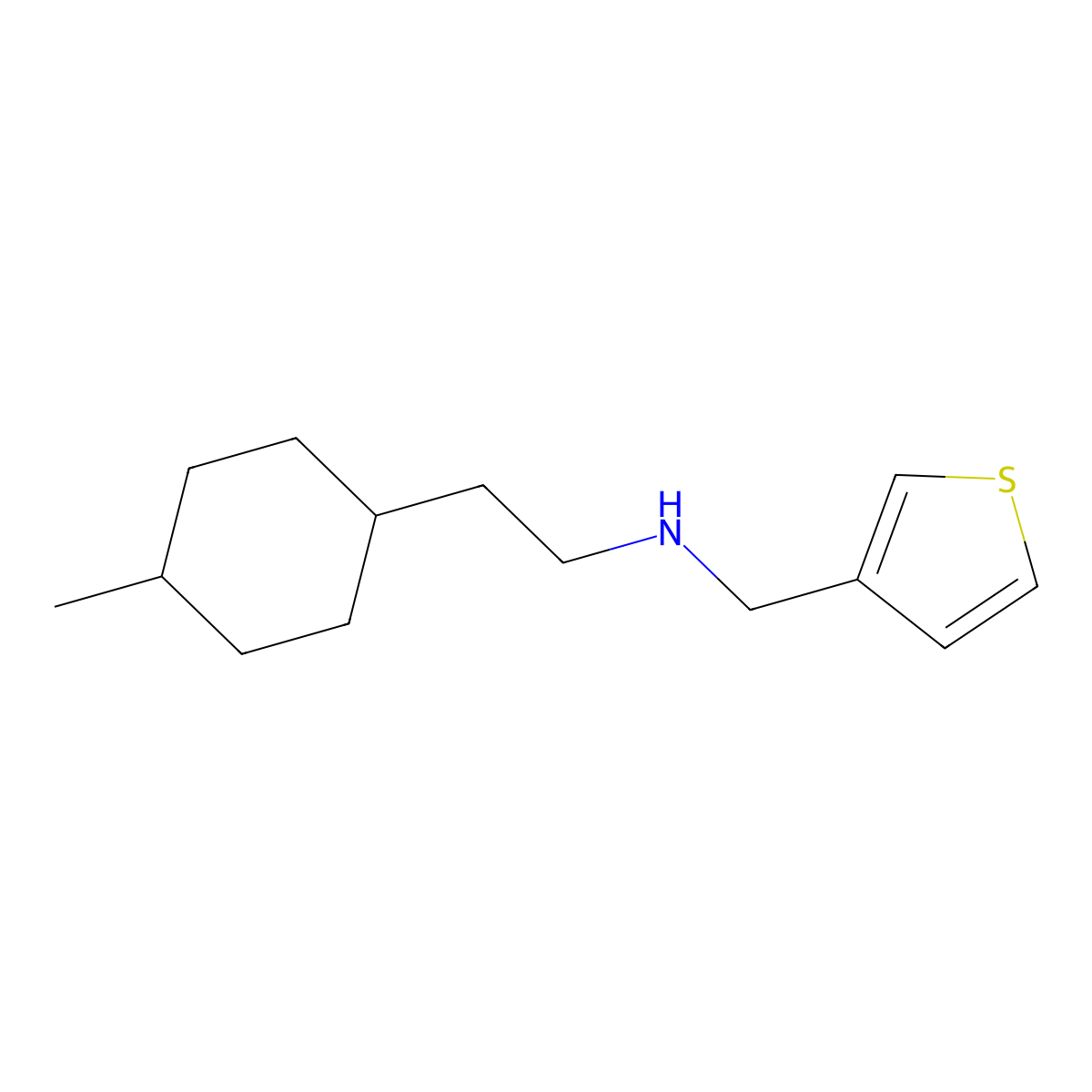 [2-(4-Methylcyclohexyl)ethyl][(thiophen-3-yl)methyl]amine molecular structure, CAS 1343196-65-5