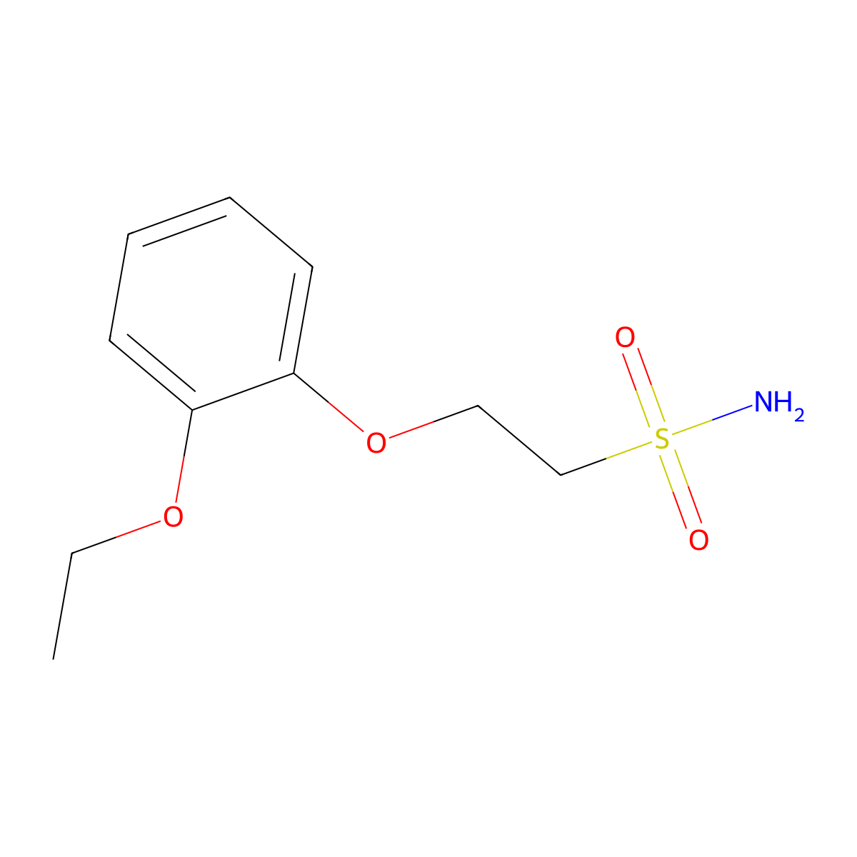 2-(2-Ethoxyphenoxy)ethane-1-sulfonamide molecular structure, CAS 1343196-80-4