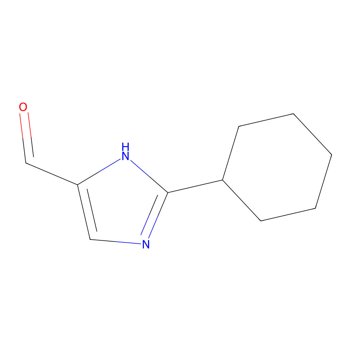 2-Cyclohexyl-1H-imidazole-5-carbaldehyde molecular structure, CAS 1343197-84-1