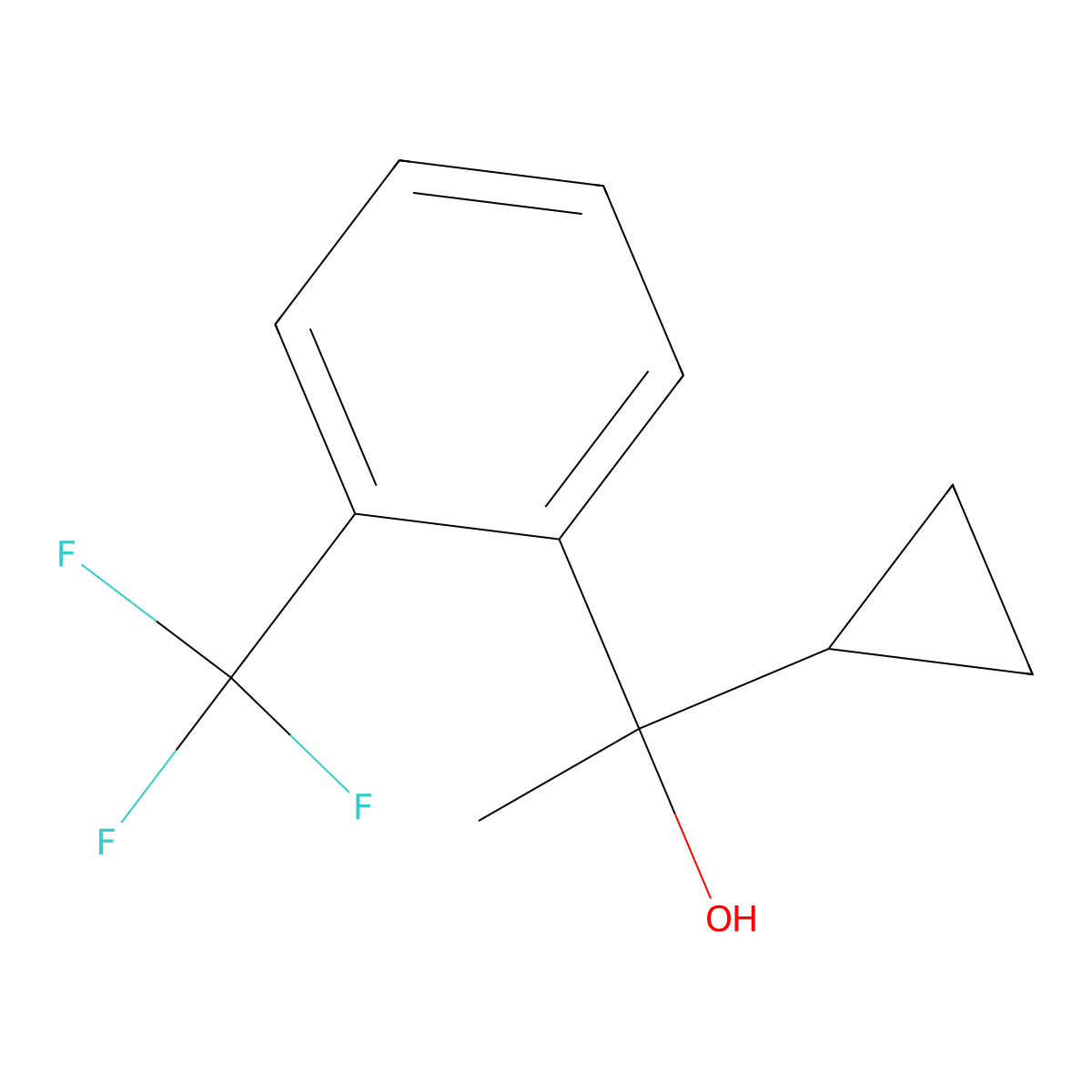 alpha-Cyclopropyl-alpha-methyl-2-(trifluoromethyl)benZenemethanol molecular structure, CAS 1343197-98-7