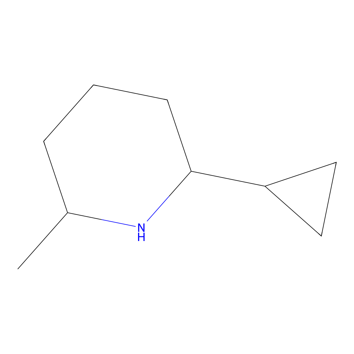 2-Cyclopropyl-6-methylpiperidine molecular structure, CAS 1343199-65-4