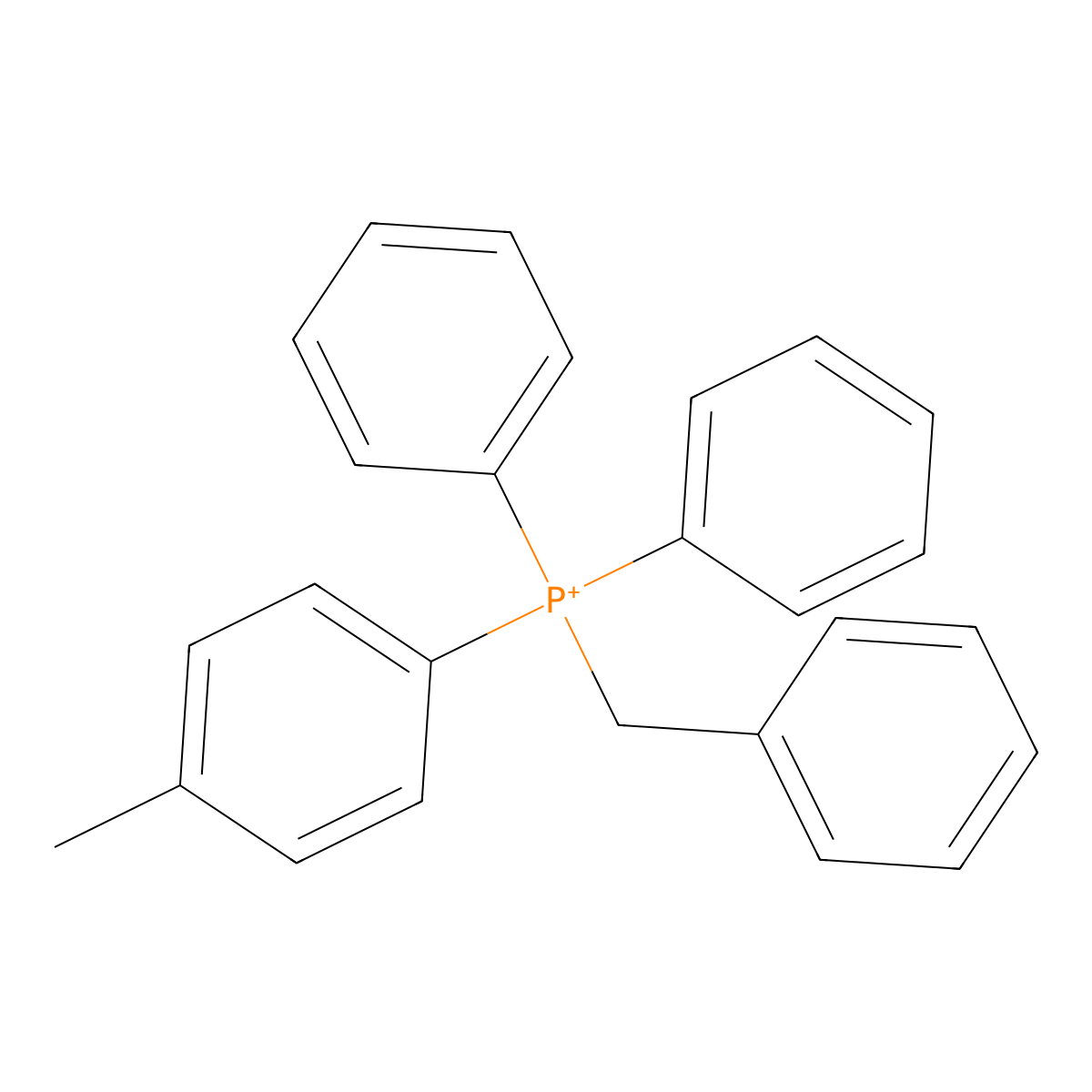 Benzyl(4-methylphenyl)diphenylphosphorane molecular structure, CAS 13432-86-5