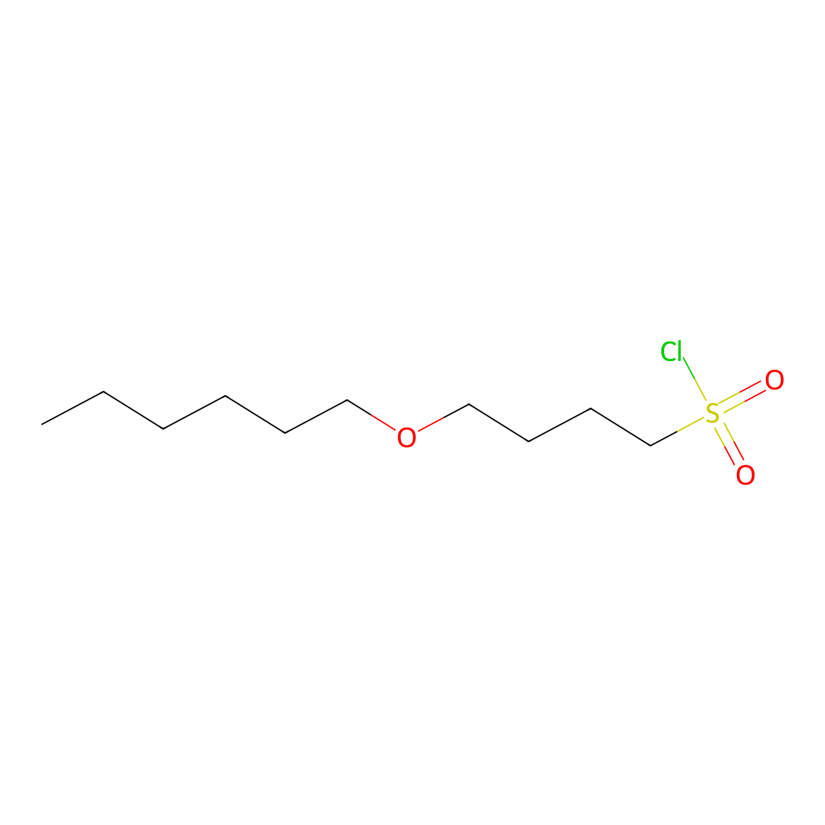 4-(Hexyloxy)butane-1-sulfonyl chloride molecular structure, CAS 1343201-09-1