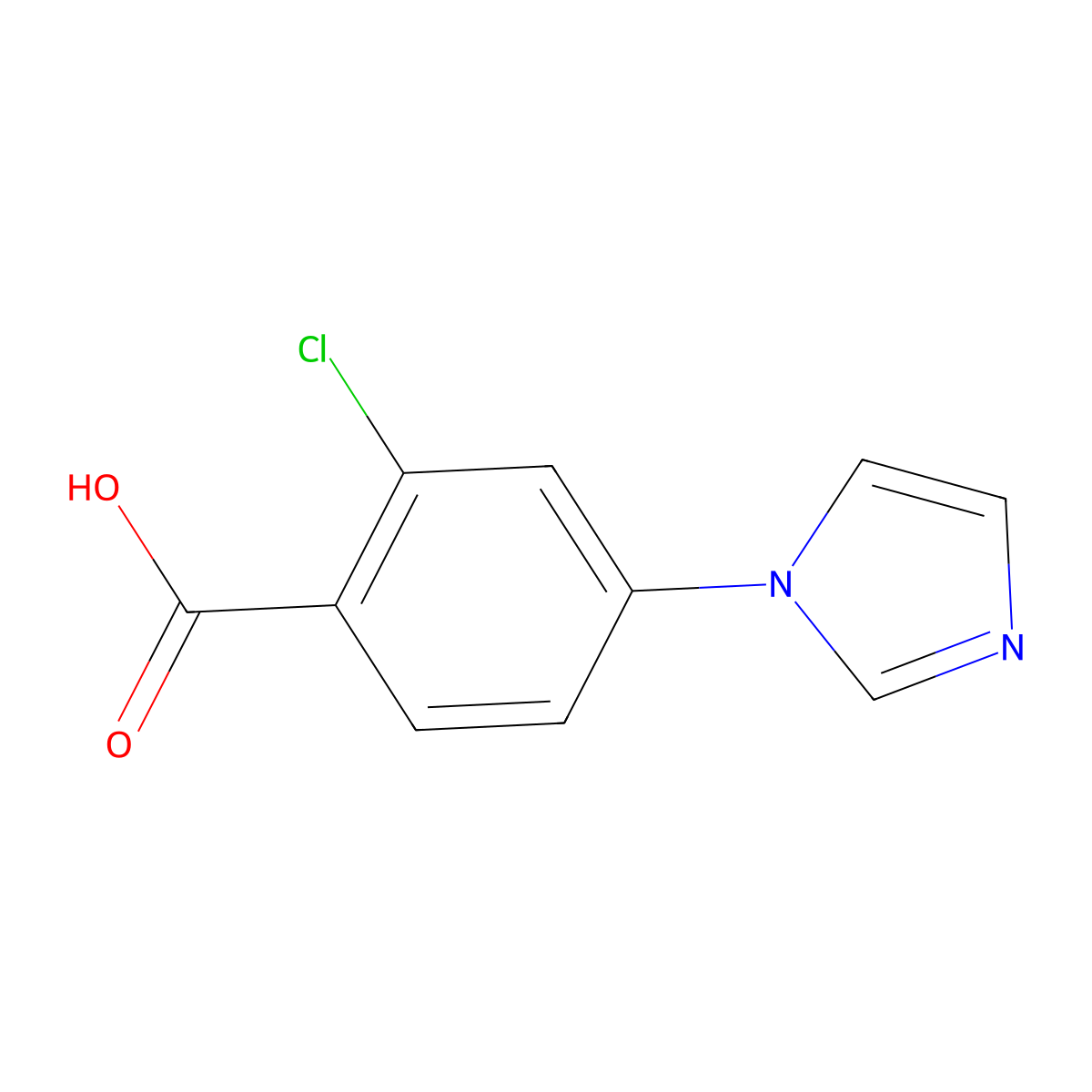 2-Chloro-4-(imidazol-1-yl)benzoic acid molecular structure, CAS 1343201-44-4
