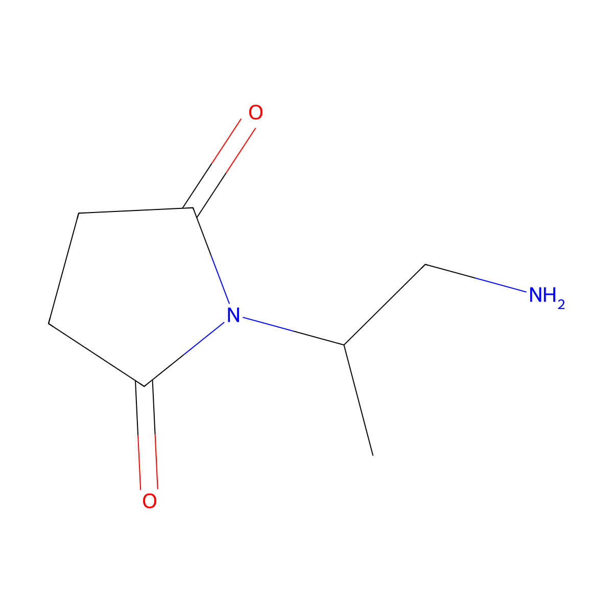 1-(1-Aminopropan-2-yl)pyrrolidine-2,5-dione molecular structure, CAS 1343202-38-9