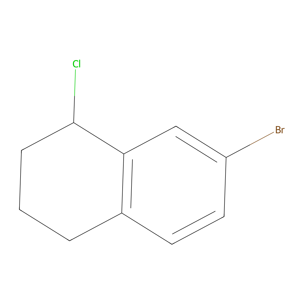 7-Bromo-1-chloro-1,2,3,4-tetrahydronaphthalene molecular structure, CAS 1343206-44-9