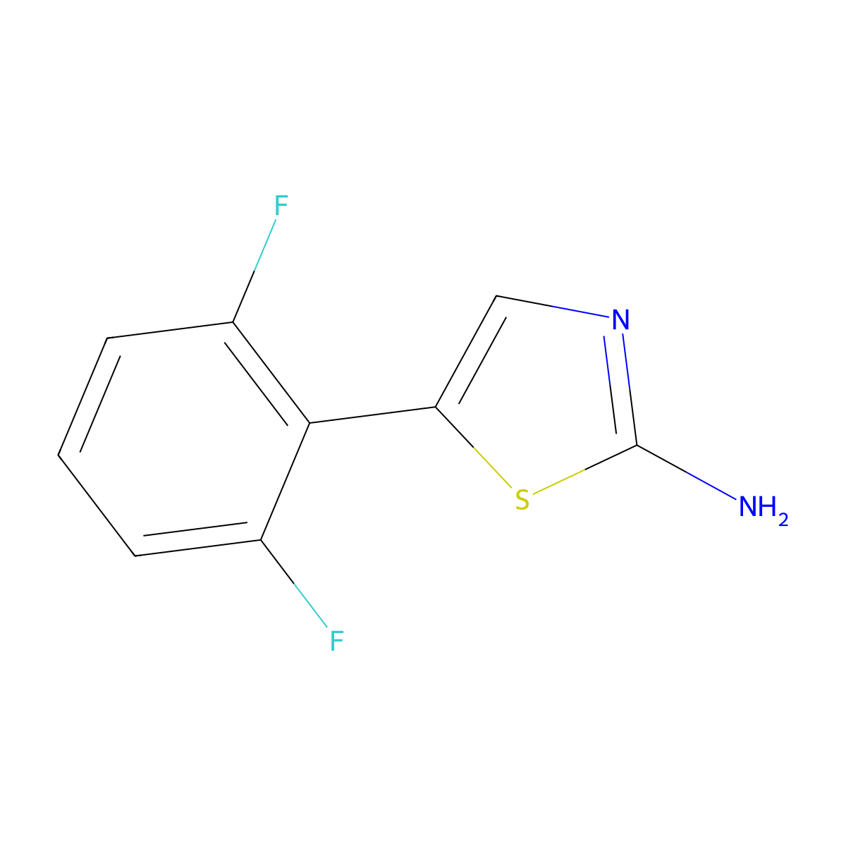 5-(2,6-Difluorophenyl)thiazol-2-amine molecular structure, CAS 1343206-80-3