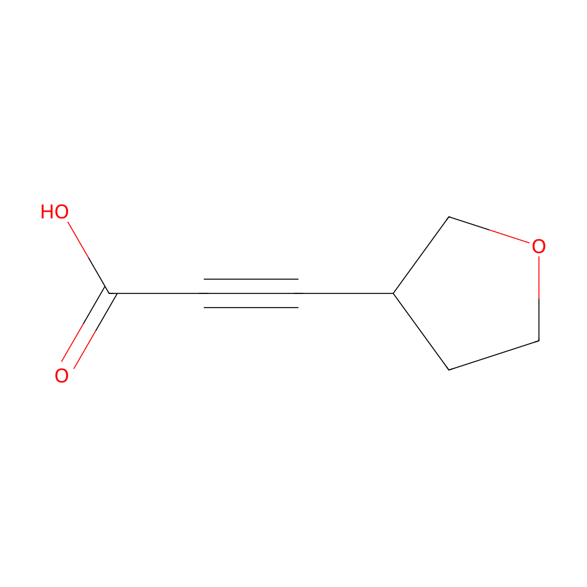 3-(Oxolan-3-yl)prop-2-ynoic acid molecular structure, CAS 1343209-77-7