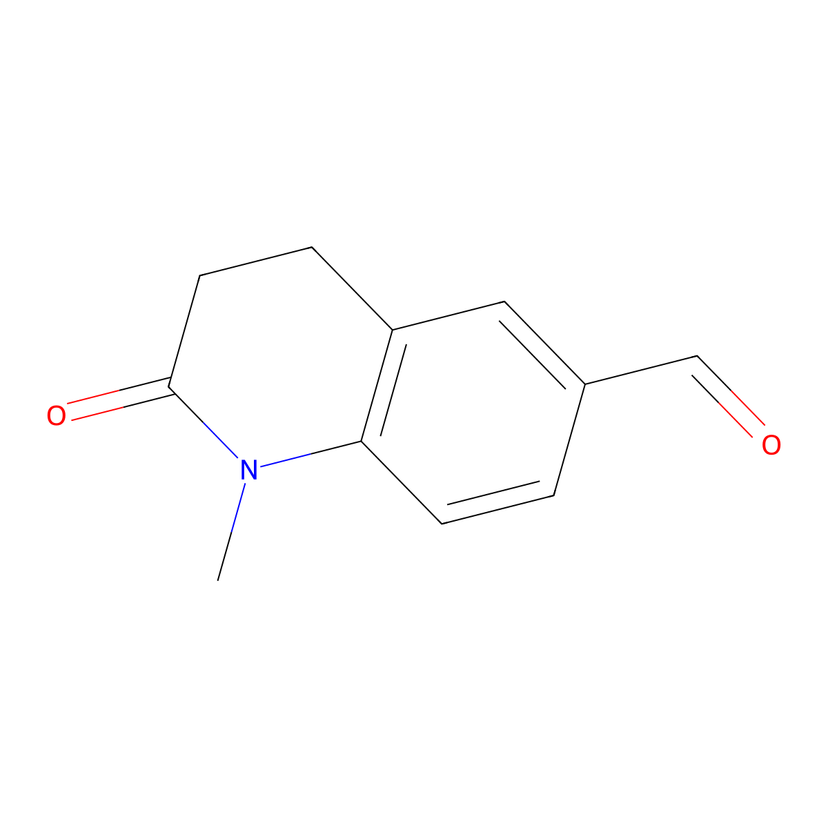 1-Methyl-2-oxo-1,2,3,4-tetrahydroquinoline-6-carbaldehyde molecular structure, CAS 1343210-73-0