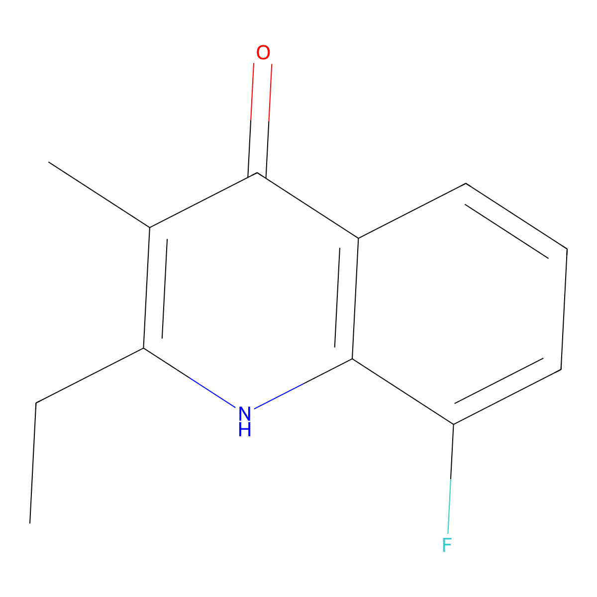 2-Ethyl-8-fluoro-3-methyl-1,4-dihydroquinolin-4-one molecular structure, CAS 1343211-22-2