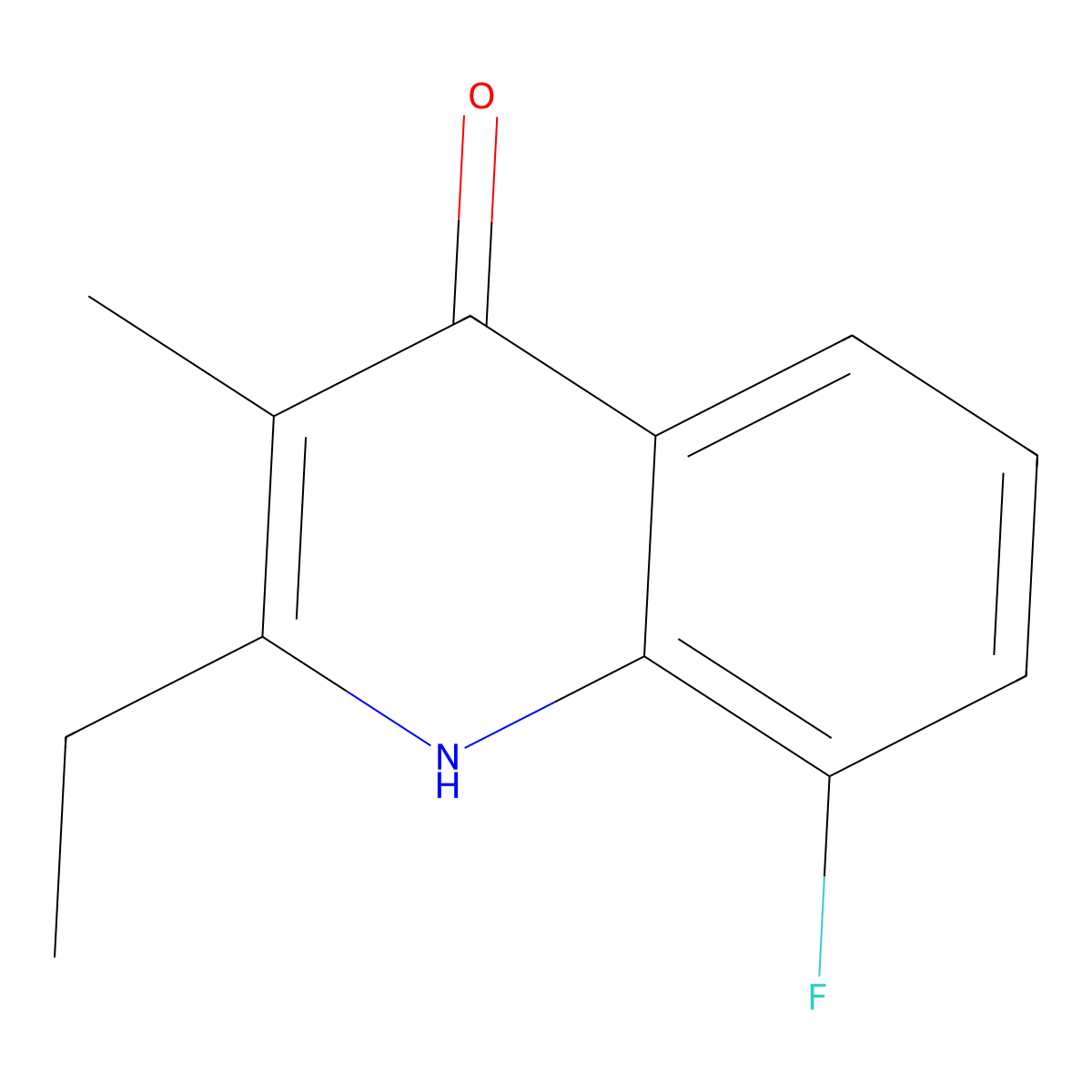 2-Ethyl-8-fluoro-3-methyl-1,4-dihydroquinolin-4-one molecular structure, CAS 1343211-22-2