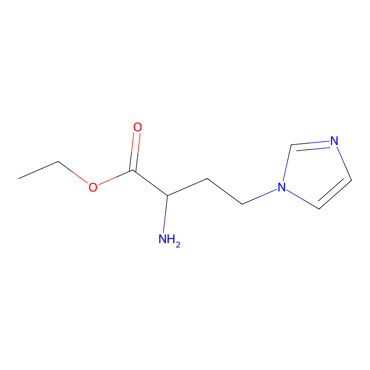 Ethyl 2-amino-4-(1h-imidazol-1-yl)butanoate molecular structure, CAS 1343216-61-4