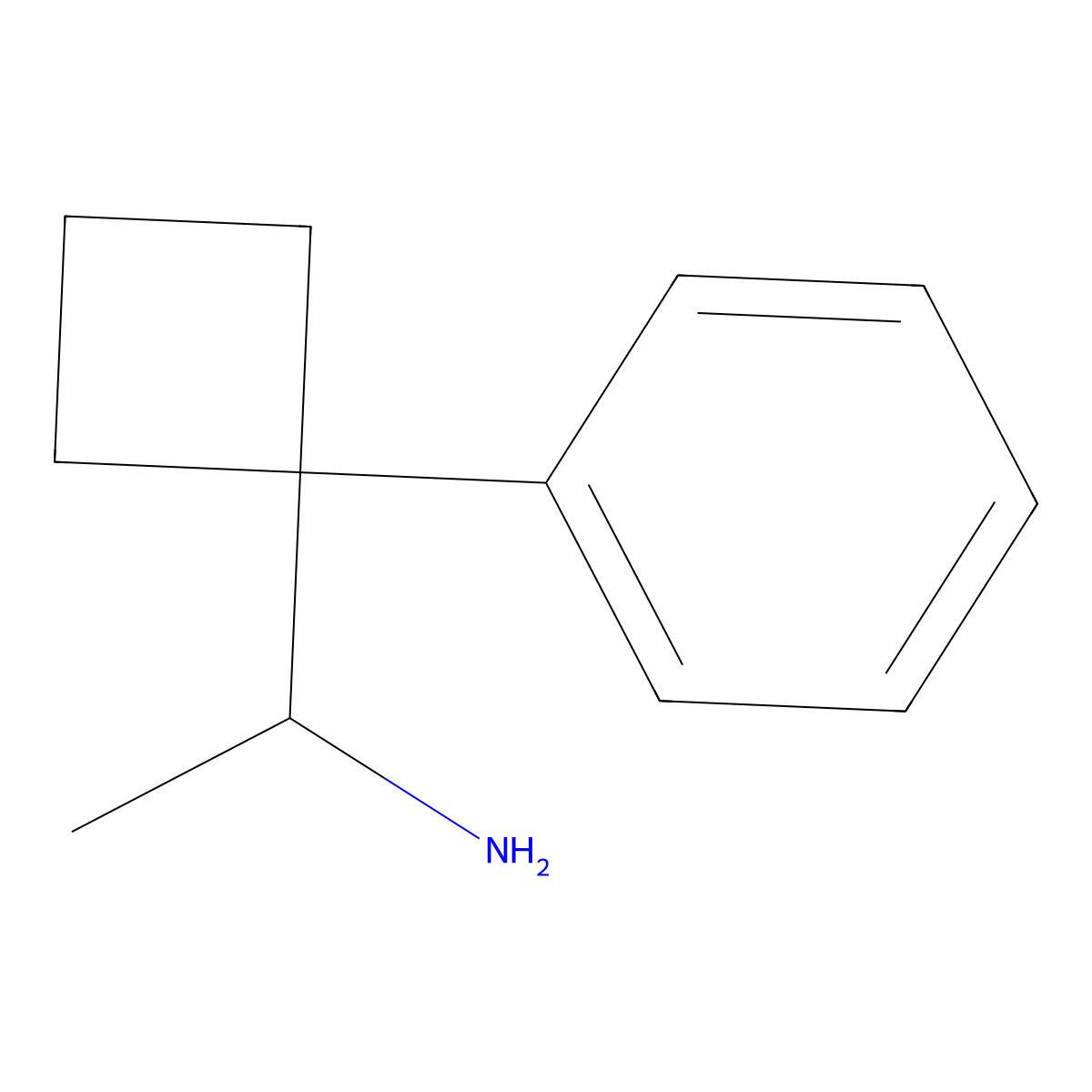 1-(1-Phenylcyclobutyl)ethan-1-amine molecular structure, CAS 1343217-92-4