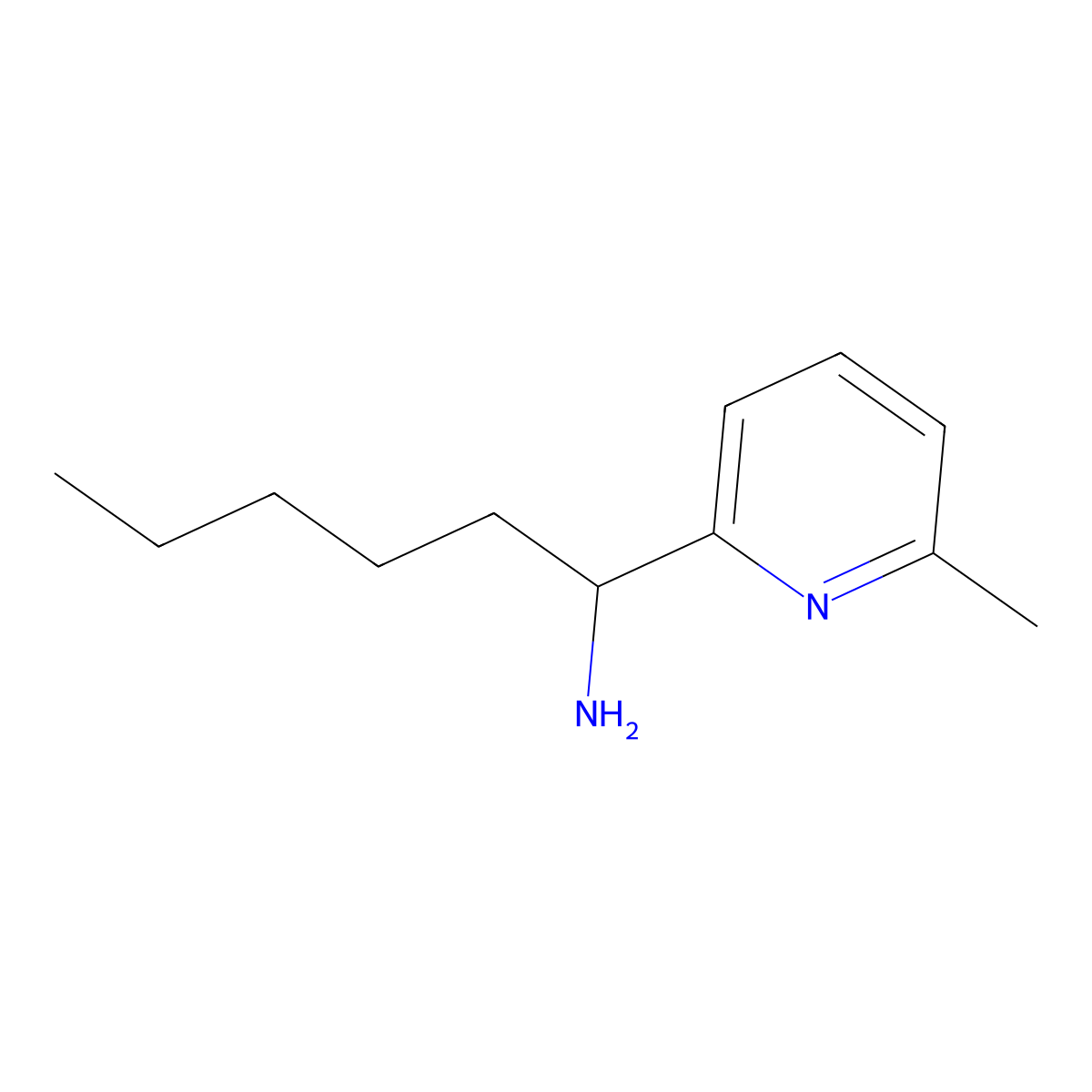 1-(6-Methylpyridin-2-yl)hexan-1-amine molecular structure, CAS 1343221-04-4