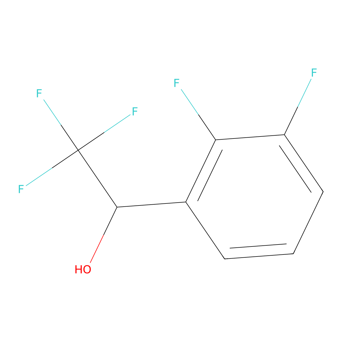 1-(2,3-Difluorophenyl)-2,2,2-trifluoroethan-1-ol molecular structure, CAS 1343223-64-2