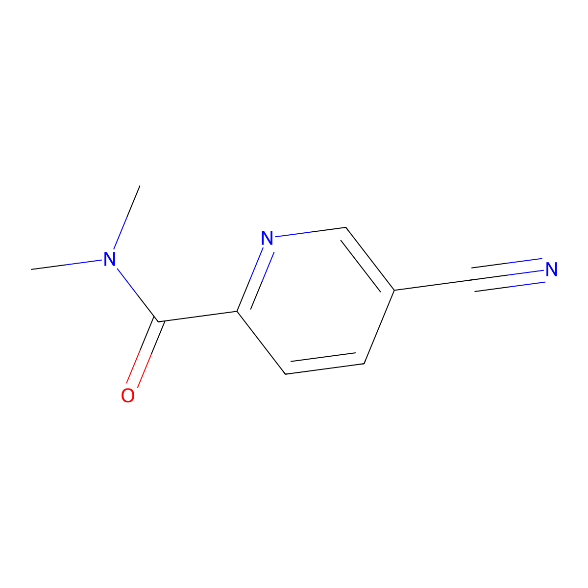 5-cyano-N,N-dimethylpyridine-2-carboxamide molecular structure, CAS 1343225-44-4