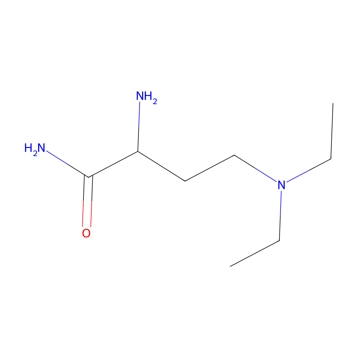 2-Amino-4-(diethylamino)butanamide molecular structure, CAS 1343228-26-1
