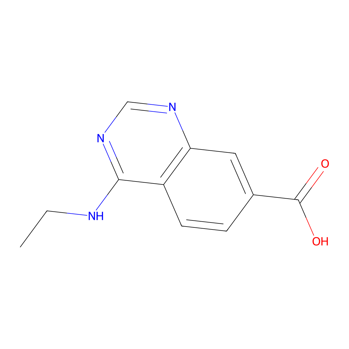 4-(Ethylamino)quinazoline-7-carboxylic acid molecular structure, CAS 1343229-66-2