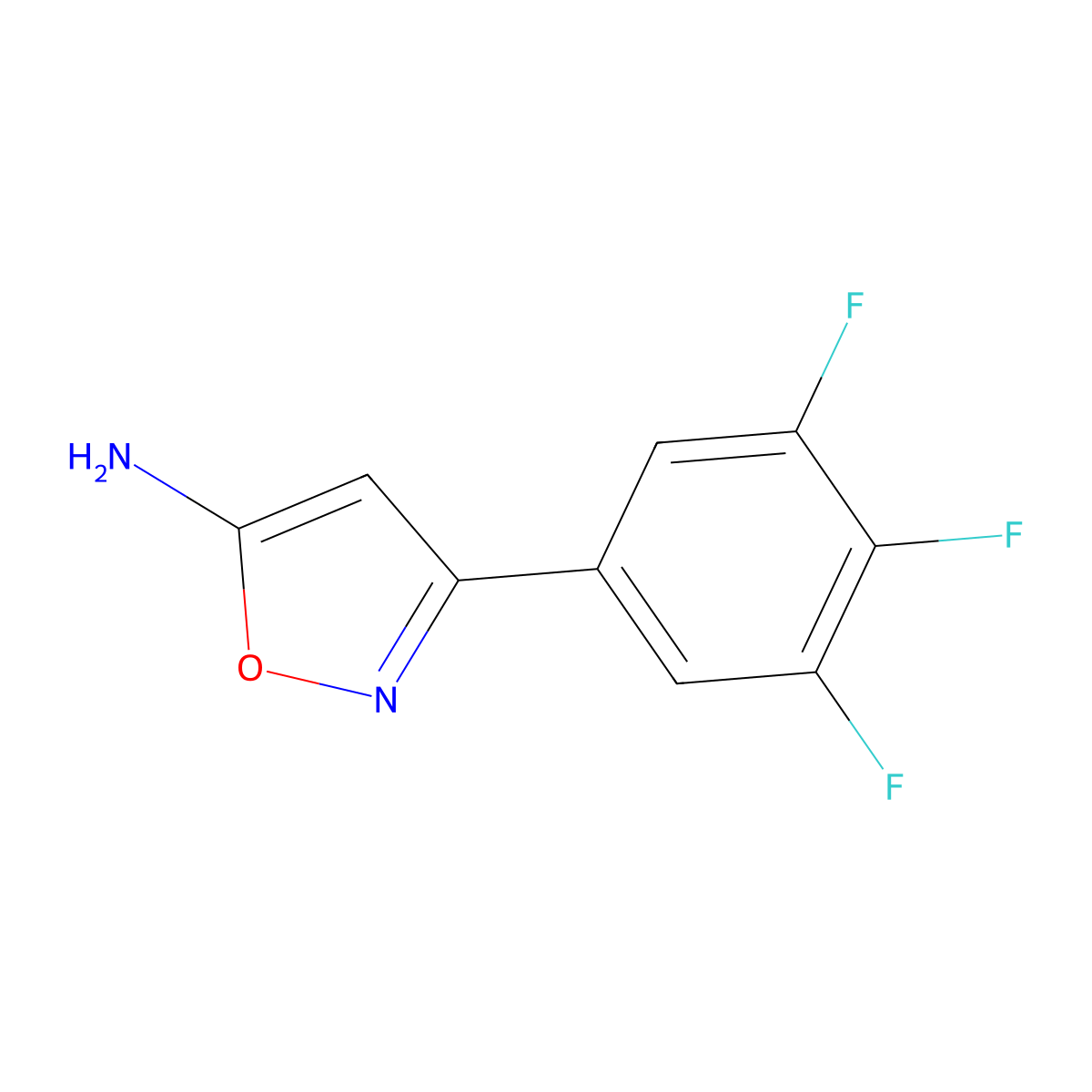 3-(3,4,5-Trifluorophenyl)isoxazol-5-amine molecular structure, CAS 1343231-60-6