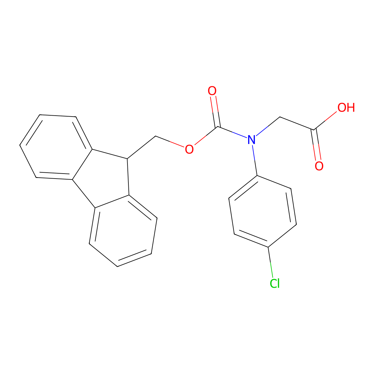 n-(((9h-Fluoren-9-yl)methoxy)carbonyl)-n-(4-chlorophenyl)glycine molecular structure, CAS 1343234-66-1