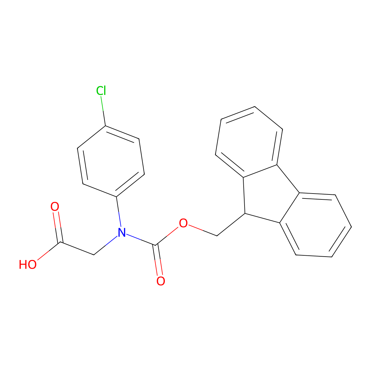 n-(((9h-Fluoren-9-yl)methoxy)carbonyl)-n-(4-chlorophenyl)glycine molecular structure, CAS 1343234-66-1