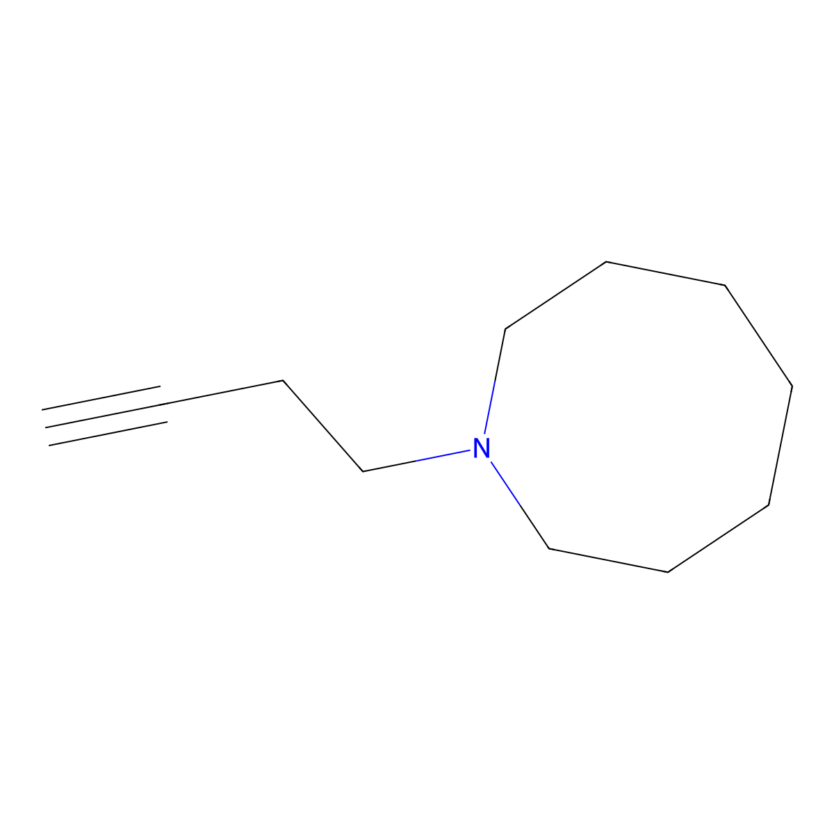 1-(But-3-yn-1-yl)azocane molecular structure, CAS 1343240-67-4