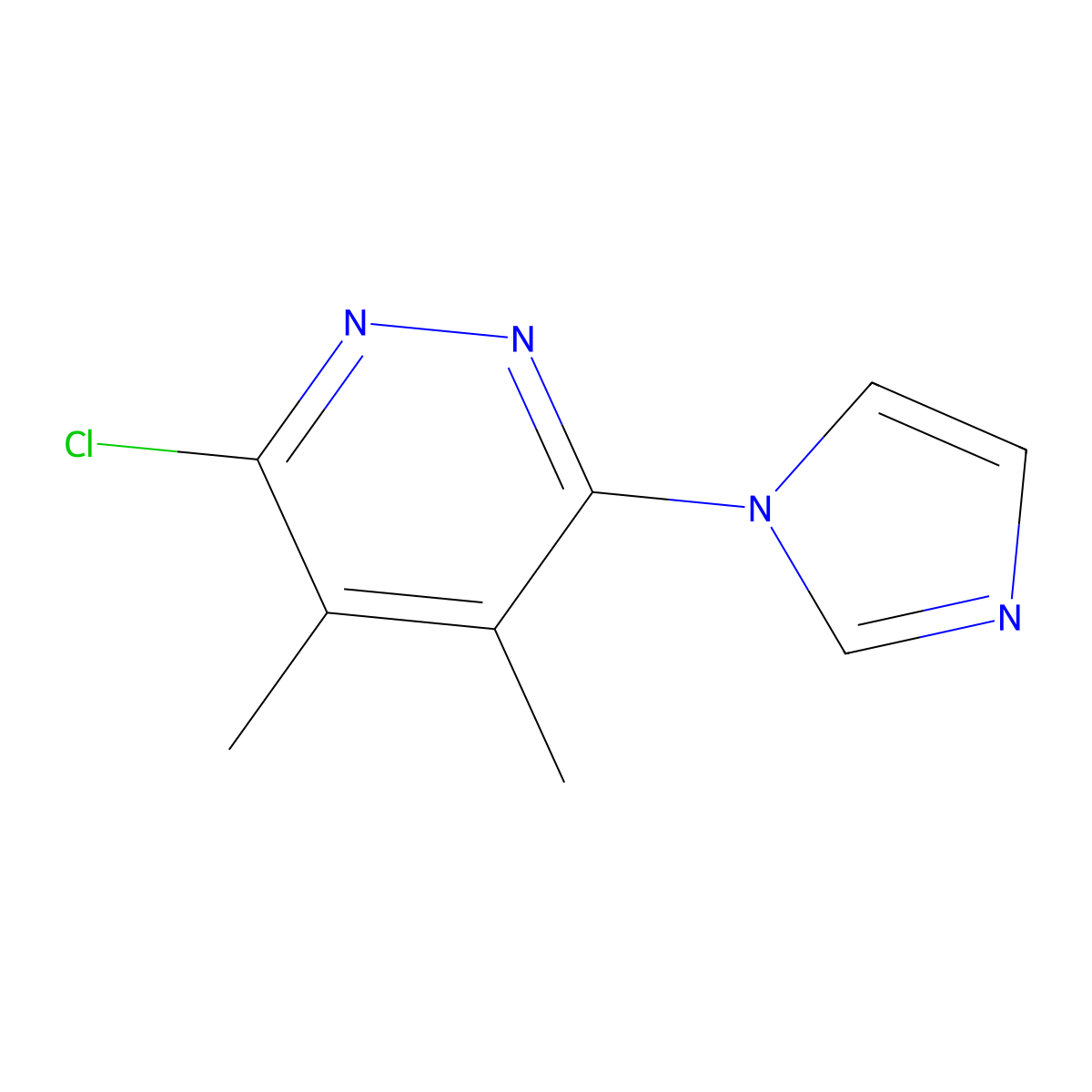 3-chloro-6-(1H-imidazol-1-yl)-4,5-dimethylpyridazine molecular structure, CAS 1343243-33-3