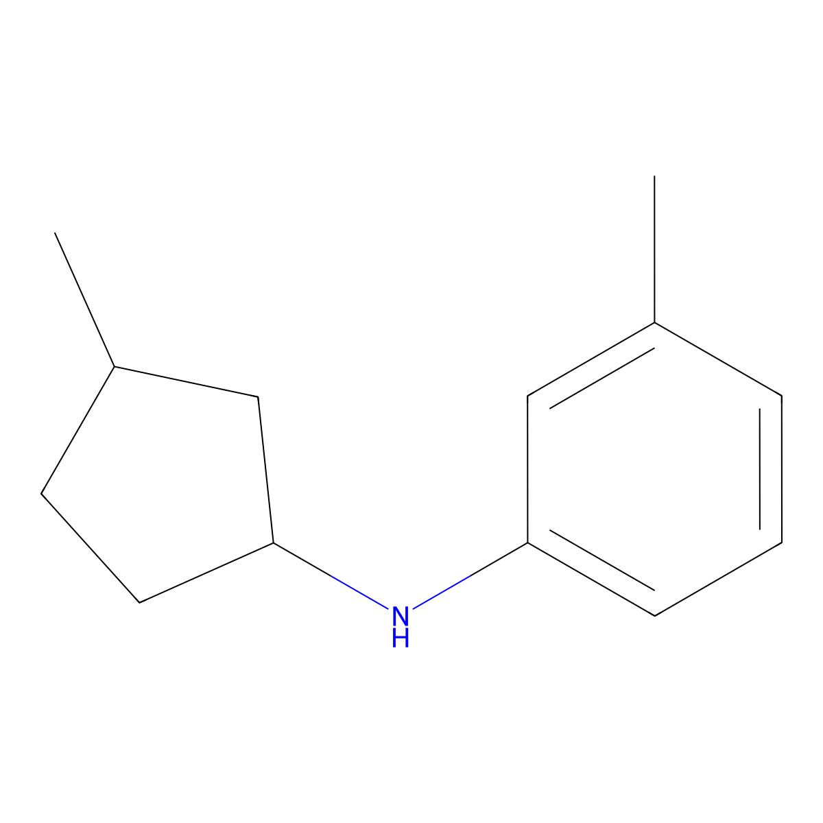 3-methyl-N-(3-methylcyclopentyl)aniline molecular structure, CAS 1343245-43-1