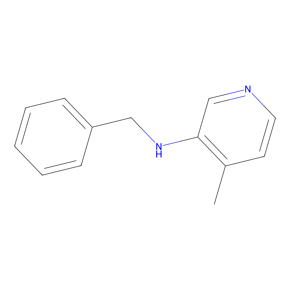 N-benzyl-4-methylpyridin-3-amine molecular structure, CAS 1343248-58-7
