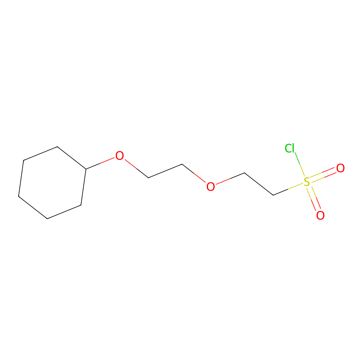 2-(2-(Cyclohexyloxy)ethoxy)ethane-1-sulfonyl chloride molecular structure, CAS 1343251-89-7