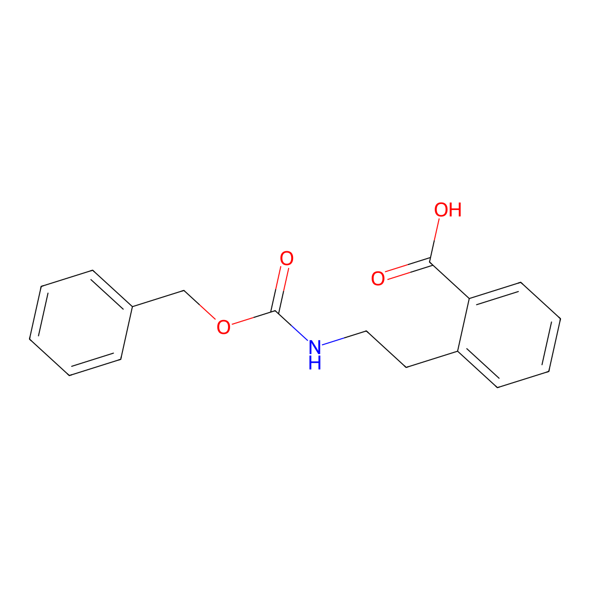 2-(2-{[(Benzyloxy)carbonyl]amino}ethyl)benzoic acid molecular structure, CAS 1343253-44-0