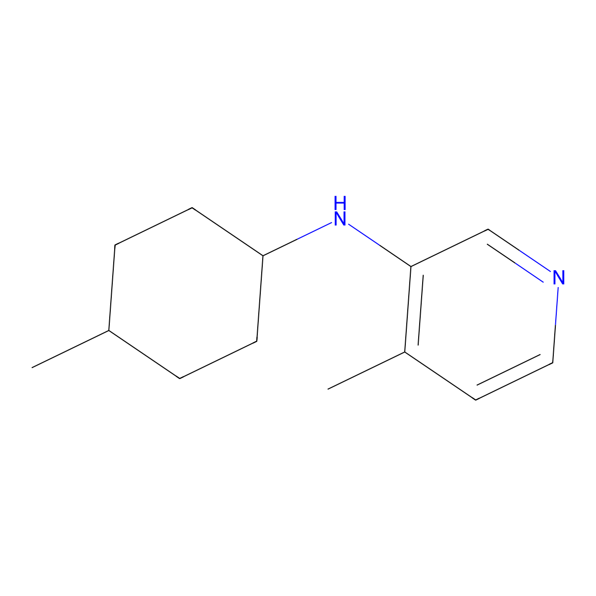 4-methyl-N-(4-methylcyclohexyl)pyridin-3-amine molecular structure, CAS 1343253-97-3