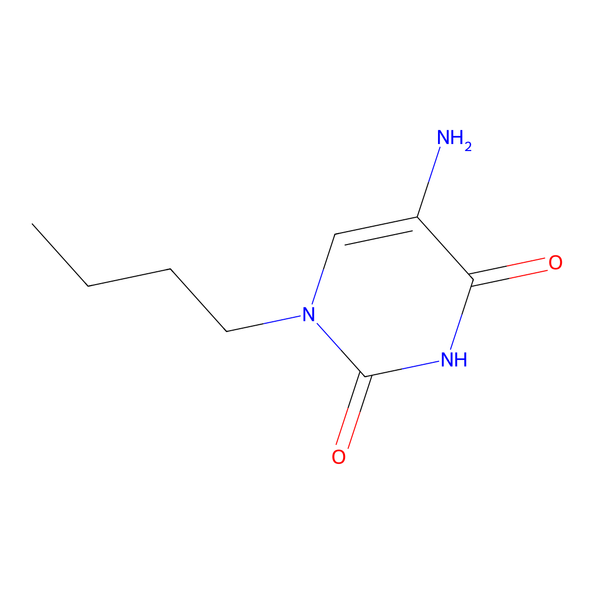 5-Amino-1-butyl-1,2,3,4-tetrahydropyrimidine-2,4-dione molecular structure, CAS 1343254-61-4