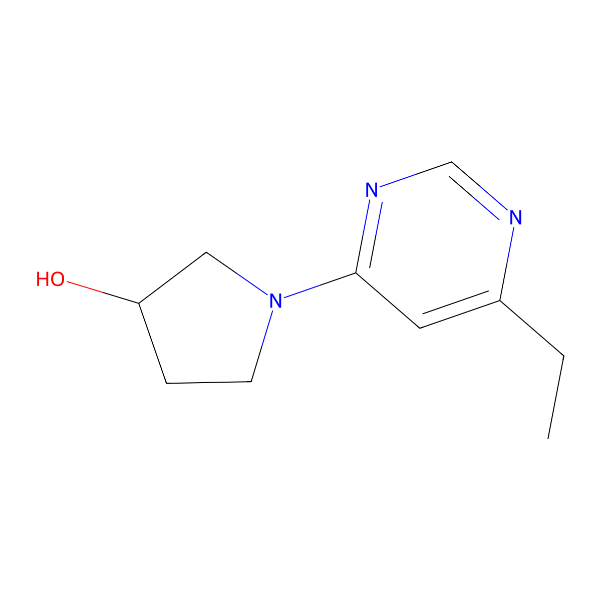 1-(6-Ethylpyrimidin-4-yl)pyrrolidin-3-ol molecular structure, CAS 1343254-71-6