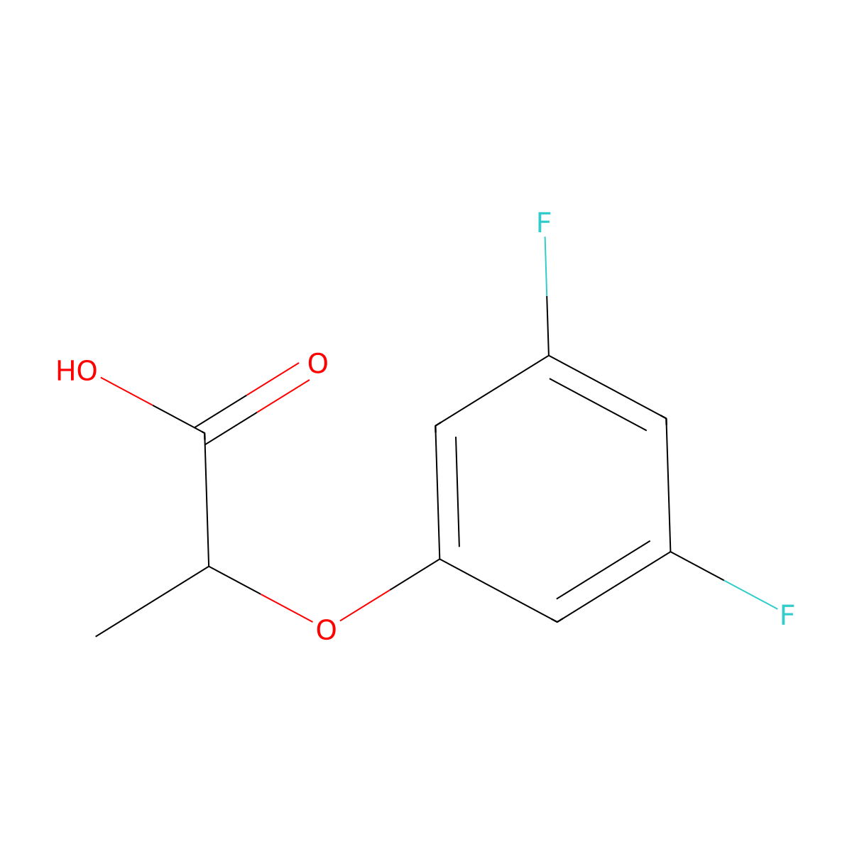 2-(3,5-Difluorophenoxy)propanoic acid molecular structure, CAS 1343255-57-1
